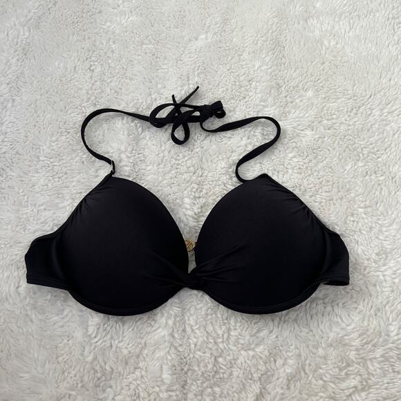 Victoria's Secret Other - Victoria Secret Womens Swimsuit Push Up Top Black Sz 36C Sexy Summer Beachy